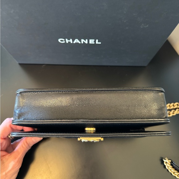 Authentic Chanel WOC caviar black gold hardware. - Picture 12 of 13